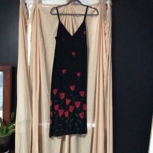 Reformation Black Floral Midi Dress